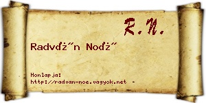 Radván Noé névjegykártya